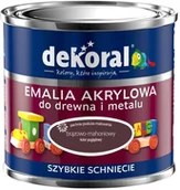 Farby do metalu - Dekoral Emalia Akrylux 0 5 l brązowo-mahoniowa - miniaturka - grafika 1