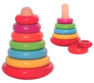 Woodyland Kolorowa Piramida GXP-511183 - Zabawki interaktywne dla dzieci - miniaturka - grafika 2