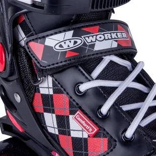 Worker WROTKI-ROLKI 2W1 czarno-czerwony - Rolki - miniaturka - grafika 11