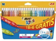 Flamastry - Bic Flamastry KID COULEUR PUDEŁKO 18+6 - miniaturka - grafika 1