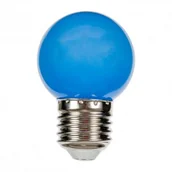 Żarówki LED - Spectrum Żarówka diodowa kulka niebieska 8 LED 230V 1W E27/B22d WOJ+11797(E27) W - miniaturka - grafika 1