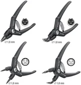 Kombinerki i obcęgi - Hazet Zestaw szczypiec do pierścieni Segera 1845/4 19-60 mm 19-60 mm do pierścienia zewnętrznego i wewnętrznego - miniaturka - grafika 1