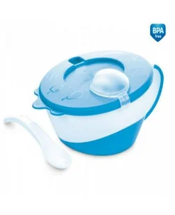 Canpol babies Miseczka z łyżeczką, Niebieska - Miseczki i talerzyki dla dzieci - miniaturka - grafika 2