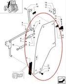 Części i akcesoria do maszyn rolniczych - CNH SZYBA PRAWA DRZWI 82036000 - miniaturka - grafika 1
