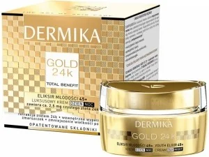 Dermika Gold 24k Total Benefit Eliksir Młodości 45+ Luksusowy Krem na dzień/noc 50ml - Kremy do twarzy - miniaturka - grafika 5
