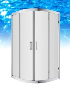 Omnires Health 90x90 profil chrom błyszczący szkło transparentne JK2808C LC2 TR - Kabiny prysznicowe - miniaturka - grafika 2