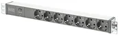 Listwy zasilające - DIGITUS Professional DIGITUS listwa zasilająca, 48,3 cm (19 cali), z siedmioma gniazdkami i zabezpieczeniem  przeciwprzepięciowym, profil aluminiowy, 16 A, 400 W, czarna DN-95403 - miniaturka - grafika 1