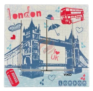 Viko Łącznik świecznikowy 2-Grupowy Londyn - Cities - Karre Biały 90962845 - Wyłączniki światła i elektryczne - miniaturka - grafika 2