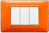 Klawisze i ramki - Vimar Ramka 3M pomarańcz połysk 14653.48 - miniaturka - grafika 1