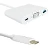 Adaptery i przejściówki - Qoltec Adapter USB 3.1 typ C męski - VGA, USB 3.0, USB 3.1 typ C 50426 - miniaturka - grafika 1