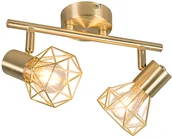 Lampy sufitowe - QAZQA Mosiężny obrotowy obrotowy w pozycji art deco i przechylany - Mosh 2 - miniaturka - grafika 1