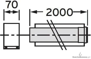 Vaillant rura koncentryczna 500 mm fi 80/125 rura do Komina PP 303202 - Kominy i akcesoria - miniaturka - grafika 5