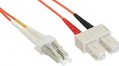 Kable światłowodowe - InLine LWL Duplex Kabel, LC/SC, 50/125m, OM2, 2 m 1 szt. 4043718034895 - miniaturka - grafika 1
