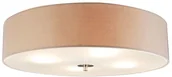 Lampy sufitowe - QAZQA Klasyczny plafon beżowy 50cm - Drum - miniaturka - grafika 1