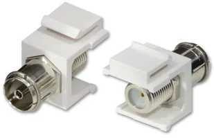 Keystone Lindy Lindy 60522 łącznik modułowy gn antenowe gn typu F 2szt - Wtyczki i adaptery - miniaturka - grafika 2