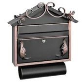 Skrzynki na listy - Skrzynka na listy ozdobna SK-8 z tubą na prase - miniaturka - grafika 1