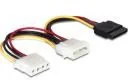 Adaptery i przejściówki - Delock Adapter Molex - Sata + Molex 60103 - miniaturka - grafika 1
