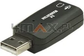Kable komputerowe i do monitorów - Manhattan Karta dźwiękowa USB 2.0 3D - miniaturka - grafika 1