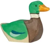 Figurki dla dzieci - Holztiger Drewniany kaczor 80022 - miniaturka - grafika 1