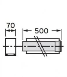 Vaillant rura koncentryczna 500 mm fi 80/125 rura do Komina PP 303202 - Kominy i akcesoria - miniaturka - grafika 6