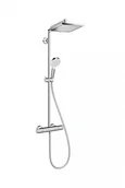 Zestawy prysznicowe - Hansgrohe Crometta E 240 1jet Zestaw prysznicowy chrom 27271000 - miniaturka - grafika 1