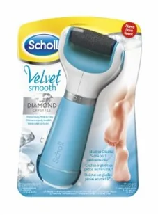 Scholl RECKITT BENCKISER (POLAND) S.A. 1. Velvet Smooth pilnik elektroniczny niebieski do stóp z kryształkami diamentów + torba na prezent GRATIS 9072706 - Pielęgnacja stóp - miniaturka - grafika 2