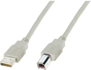 ASSMANN USB2.0 Anschlusskabel 3 m USB A to USB B Beige Bulk AK-300105-030-E - Kable USB - miniaturka - grafika 2
