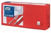 Folia, papier śniadaniowy, serwetki - Tork czerwona miękka serwetka lunchowa, składane w 1/4 (cena za 1500 szt.) 477861 - miniaturka - grafika 1