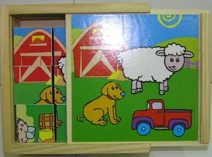 Brimarex Klocki Drewniane Zwierzęta ZD-595 - Klocki - miniaturka - grafika 2