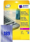 Etykiety do drukarek - Avery Etykiety Heavy Duty Zweckform srebrne 25,4 x 10 mm, 189 etykiet/A4 - miniaturka - grafika 1