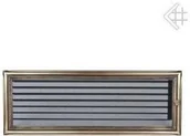 Akcesoria kominkowe - Kratki.pl Kratka kominkowa galwanizowana rustykalna 17x49 z żaluzją 6674-898A9_2 - miniaturka - grafika 1
