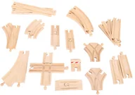Pociągi dla dzieci - Bigjigs Toys Zestaw torów 25 elementów - miniaturka - grafika 1