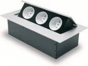 Przedłużacze i rozgałęźniki - GTV Sp. z o.o. S.K.A Przedłużacz biurkowy 3x230V z uziemieniem aluminium AE- - miniaturka - grafika 1