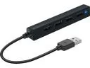 Huby USB - Speed Link HUB USB Snappy Slim HUB 4 2.0 czarny SL-140000-BK - miniaturka - grafika 1