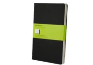 Notesy i bloczki - Moleskine Cahier notes, okładka kartonowa, zestaw 3 sztuki, gładki, rozmiar L, kolor czarny S04975 - miniaturka - grafika 1