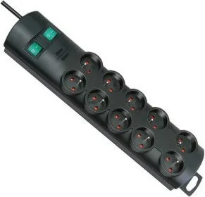 Brennenstuhl Listwa zasilająca PRIMERA LINE 10, 2 m CZARNA 144102 - Listwy zasilające - miniaturka - grafika 6