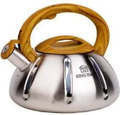 Czajniki na gaz - KingHoff Czajnik Proste Drewniane (12) KH-3291 - miniaturka - grafika 1