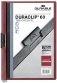 Teczki i skoroszyty - Duraclip DURABLE Skoroszyt zaciskowy 60 ciemnoczerwony DU002-02 - miniaturka - grafika 1