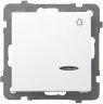 Wyłączniki światła i elektryczne - Ospel Łącznik modułowy AS zwierny światło z podświetleniem biały - miniaturka - grafika 1