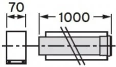 Vaillant rura koncentryczna 1000 mm fi 80/125 rura do Komina PP 303203 - Kominy i akcesoria - miniaturka - grafika 3