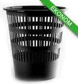 Kosze biurowe - Donau PBS Kosz na śmieci ażurowy mały 12l czarny DN355-2 - miniaturka - grafika 1