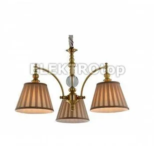 Candellux Klasyczny Żyrandol abażurowy LAMPA wisząca AUSTIN 33-13842 beżowy Patyna - Lampy sufitowe - miniaturka - grafika 2