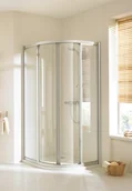Kabiny prysznicowe - Huppe Alpha 90x90 profil srebrny mat szkło przezroczyste AL3100.087.321 - miniaturka - grafika 1