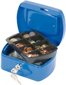 Sejfy i kasy pancerne - Q-CONNECT Kasetka na pieniądze , mała, 155x75x120mm, niebieska KF02608 - miniaturka - grafika 1