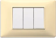 Klawisze i ramki - Vimar Ramka 3M kremowa 14653.04 - miniaturka - grafika 1