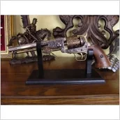 Repliki - akcesoria - Płatnerze hiszpańscy DREWNIANY STOJAK NA WIĘKSZE MODELE BRONI PALNEJ - miniaturka - grafika 1