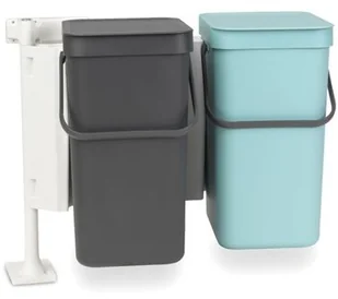 Brabantia Kosz podwójny do segregowania odpadów szafkowy Sort & Go 2 x 12l 109980 - Kosze na śmieci - miniaturka - grafika 2