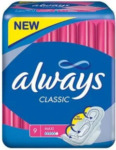 Always Classic podpaski Maxi 5 kropli 9szt 4015400259459 - Podpaski - miniaturka - grafika 4