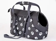 Transportery dla kotów - Hobbydog Torba - Grafitowa w łapki - Rozmiar 2 - miniaturka - grafika 1