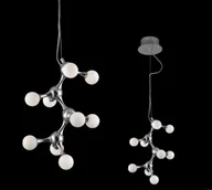 Lampy sufitowe - Prezent LAMPA wisząca DEKORACYJNY Zwis DO salonu ATOMS 64018 halogen chrom Biały - miniaturka - grafika 1
